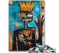 Puzzles for Adults Teens 1000pc Puzzle Basquiat-style King Help The Brain Exercise Addictive Toys to Cultivate Patience Wall Decoration 50x75cm
