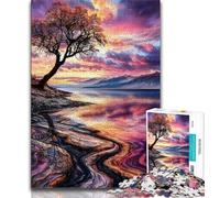 Puzzles for Adults Teens 1000pc Puzzle Beautiful And True Landscape,Stress Reliever Difficult Challenge with Matching Poster And Trivia Sheet 75x50cm