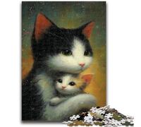 Puzzles for Adults Teens 1000pc Puzzle Black Cat Decompressing Intellectual Educational Toy Great Gifts And Toys 26x38cm