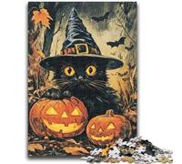 Puzzles for Adults Teens 1000pc Puzzle Black Cat Wizard Decompressing Intellectual Educational Toy Great Gifts And Toys 50x75cm
