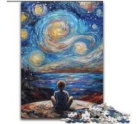 Puzzles for Adults Teens 1000pc Puzzle Boy Under The Stars,Challenging To Complete But Fun And Humorous Birthday Present,Gifts,Wall Art 38x26cm
