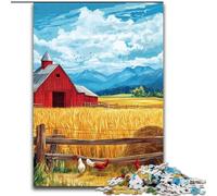 Puzzles for Adults Teens 1000pc Puzzle Cartoon Wheat Field, Elephant Toy Intellectual Game Birthday Present, Gifts, Wall Art for Ages 14+ (Size 50x75cm)