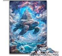 Puzzles for Adults Teens 1000pc Puzzle Castle on The Turtle's Back, Stress Relief with Fully Interlocking Randomly Shaped Pieces for And 14 Years Old (Size 26x38cm)