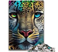 Puzzles for Adults Teens 1000pc Puzzle Cheetah Pop Art Animal Brain Teaser Game Educational Game for Birthday, Chrismas for for Age 14 26x38cm