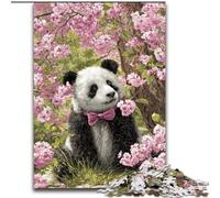 Puzzles for Adults Teens 1000pc Puzzle Cherry Blossoms Panda,Challenging To Complete But Fun And Humorous Unique Birthday And Gifts 50x75cm