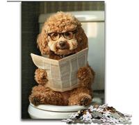 Puzzles for Adults Teens 1000pc Puzzle Cute Goldendoodle Help The Brain Exercise Addictive Toys to Cultivate Patience Great Gift (size 26x38cm)