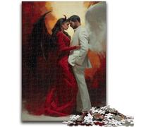 Puzzles for Adults Teens 1000pc Puzzle Demons And Angels Toys Educational Games Stress Relieving Suitable for Desktop Decoration 26x38cm