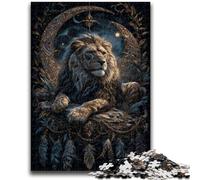 Puzzles for Adults Teens 1000pc Puzzle Dream Catching Net Lion for 14+ Difficult to Complete But Fun And Humorous Birthday Gift 38x26cm