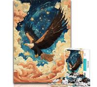 Puzzles for Adults Teens 1000pc Puzzle Eagle in The Clouds,Challenging Game Toys for Is Ideal As A Gift for The Whole Family (75x50cm)