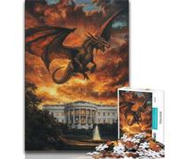 Puzzles for Adults Teens 1000pc Puzzle Fantasy Dragon,Challenging Game Toys for Is Ideal As A Gift for The Whole Family (75x50cm)