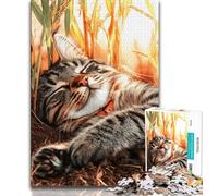 Puzzles for Adults Teens 1000pc Puzzle Farm Cat,Challenging Game Toys for Is Ideal As A Gift for The Whole Family (38x26cm)