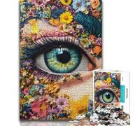 Puzzles for Adults Teens 1000pc Puzzle Flower Eyes,Educational Games Home Decoration Educational Game for Birthday,Chrismas (75x50cm)