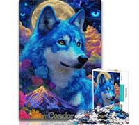 Puzzles for Adults Teens 1000pc Puzzle Flower Wolf, Great Gift for Adults,for Is Ideal As A Gift for The Whole Family for And 14 Years Old 38x26cm