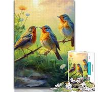 Puzzles for Adults Teens 1000pc Puzzle Flowers Birds,Stress Reliever Difficult Challenge Is Ideal As Gifts for The Whole Family (38x26cm)