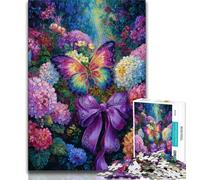 Puzzles for Adults Teens 1000pc Puzzle Flowers Butterfly,Challenging To Complete But Fun And Humorous Unique Birthday And Gifts (38x26cm)