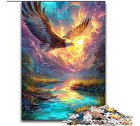 Puzzles for Adults Teens 1000pc Puzzle Flying Eagle, Train Your Brain And Hands Unique Birthday And Gifts for Age 14+ 50x75cm