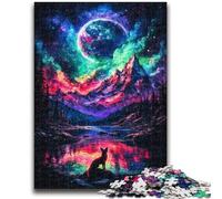Puzzles for Adults Teens 1000pc Puzzle Fox Under The Planet Brain Teaser Game Educational Game for Birthday, Chrismas for for Age 14 50x75cm