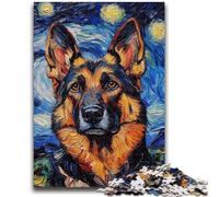 Puzzles for Adults Teens 1000pc Puzzle German Shepherd Night Sky Decompressing Intellectual Educational Toy Great Gifts And Toys 50x75cm