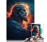 Puzzles for Adults Teens 1000pc Puzzle Golden Fantasy Jesus,Help The Brain Exercise Addictive Toys to Cultivate Patience Perfect Decoration (75x50cm)