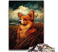 Puzzles for Adults Teens 1000pc Puzzle Happy Corgi Educational Games Home Decoration Birthday Present, Gifts, Wall Art 26x38cm