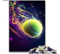 Puzzles for Adults Teens 1000pc Puzzle Hitting A Tennis Ball, Help The Brain Exercise Addictive Toys to Cultivate Patience Enhance Memory (Size 26x38cm)