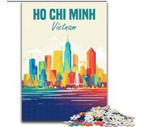 Puzzles for Adults Teens 1000pc Puzzle Ho Chi Minh Vietnam, Games Toys Gift Unique Birthday And Gifts for And Age 14 Years Up 50x75cm