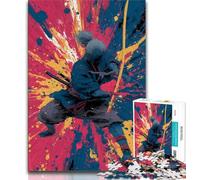 Puzzles for Adults Teens 1000pc Puzzle Japanese Golden Ninja, Great Gift for Adults,for Is Ideal As A Gift for The Whole Family for And 14 Years Old 38x26cm