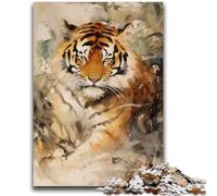 Puzzles for Adults Teens 1000pc Puzzle Japanese Style Tiger Learning Educational Toys Family Games Enhance Love between Couples 50x75cm