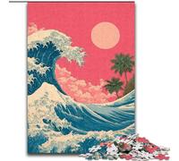 Puzzles for Adults Teens 1000pc Puzzle Japanese Style Waves, Family Entertainment Toys Is Ideal As Gifts for The Whole Family for 14+ (Size 26x38cm)