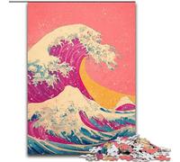 Puzzles for Adults Teens 1000pc Puzzle Japanese Style Waves, Family Game for And Unique Home Decor And Gifts for Age 14 (Size 26x38cm)