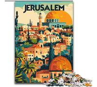 Puzzles for Adults Teens 1000pc Puzzle Jerusalems Golden Glow,Educational Stress Relief Toy for Is Ideal As A Gift for The Whole Family 38x26cm