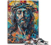 Puzzles for Adults Teens 1000pc Puzzle Jesus Graffiti for And 14 Years And over Interesting Stress Reduction Gifts for Friends And Family 50x75cm