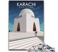 Puzzles for Adults Teens 1000pc Puzzle Karachi Pakistan for 14+ Difficult to Complete But Fun And Humorous Birthday Gift (size 38x26cm)