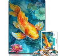 Puzzles for Adults Teens 1000pc Puzzle Koi,Educational Stress Relief Toy for Is Ideal As A Gift for The Whole Family 50x75cm
