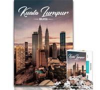 Puzzles for Adults Teens 1000pc Puzzle Kuala Lumpur,Educational Games Home Decoration Educational Game for Birthday,Chrismas (75x50cm)