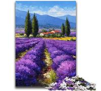 Puzzles for Adults Teens 1000pc Puzzle Lavender Garden Brain Teaser Game Educational Game for Birthday, Chrismas for for Age 14 50x75cm