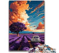 Puzzles for Adults Teens 1000pc Puzzle Lavender Garden Decompressing Intellectual Educational Toy Great Gifts And Toys 26x38cm