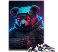 Puzzles for Adults Teens 1000pc Puzzle Mechanical Bear Help The Brain Exercise Addictive Toys to Cultivate Patience Suitable for Couples 26x38cm