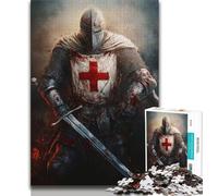 Puzzles for Adults Teens 1000pc Puzzle Medieval Knight Paintings,Educational Stress Relief Toy for Is Ideal As A Gift for The Whole Family 38x26cm