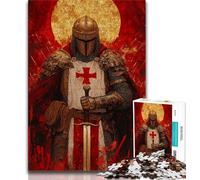 Puzzles for Adults Teens 1000pc Puzzle Medieval Knight Warrior Painting,Decompressing Intellectual Educational Toy Educational Game for Birthday,Chrismas (38x26cm)