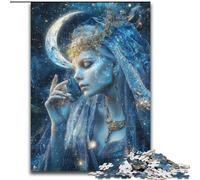 Puzzles for Adults Teens 1000pc Puzzle Moon Goddess,Stress Reliever Difficult Challenge with Matching Poster And Trivia Sheet 50x75cm