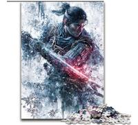 Puzzles for Adults Teens 1000pc Puzzle Mysterious Ninja Samurai, Challenging Game And Family Play with Fully Interlocking Randomly Shaped Pieces (Size 26x38cm)