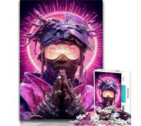 Puzzles for Adults Teens 1000pc Puzzle Neon Warriors,Help The Brain Exercise Addictive Toys to Cultivate Patience Perfect Decoration (38x26cm)