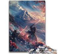 Puzzles for Adults Teens 1000pc Puzzle Ninja at The Foot of Mount Fuji for 14+ Difficult to Complete But Fun And Humorous Birthday Gift 38x26cm