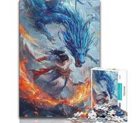 Puzzles for Adults Teens 1000pc Puzzle Oil Painting Dragon,Help The Brain Exercise Addictive Toys to Cultivate Patience Perfect Decoration (75x50cm)