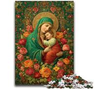 Puzzles for Adults Teens 1000pc Puzzle Portrait of Mary The Mother for And 14 Years And over Interesting Stress Reduction Gifts for Friends And Family 26x38cm