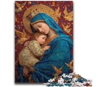 Puzzles for Adults Teens 1000pc Puzzle Portrait of Mary The Mother for And 14 Years And over Interesting Stress Reduction Gifts for Friends And Family 50x75cm