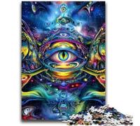 Puzzles for Adults Teens 1000pc Puzzle Psychedelic Face Decompressing Intellectual Educational Toy Great Gifts And Toys 26x38cm