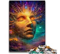 Puzzles for Adults Teens 1000pc Puzzle Psychedelic Face for And 14 Years And over Interesting Stress Reduction Gifts for Friends And Family 50x75cm