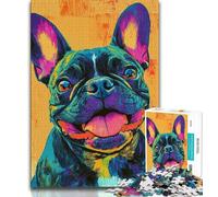 Puzzles for Adults Teens 1000pc Puzzle Pug,Stress Reliever Difficult Challenge Is Ideal As Gifts for The Whole Family 75x50cm